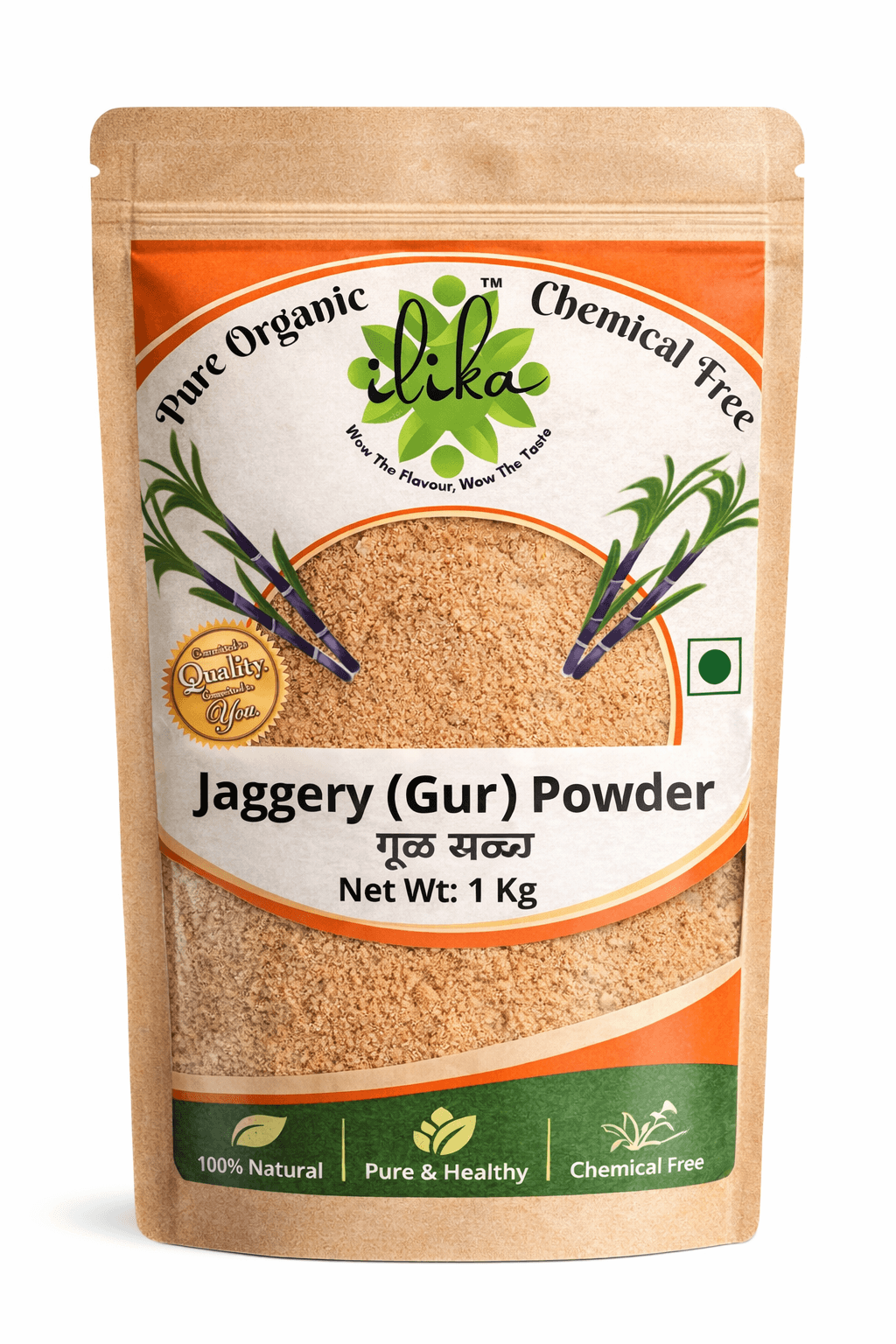 Organic Jaggery Powder 500 gms & 1 Kg – Pure & Chemical Free | ILIKA