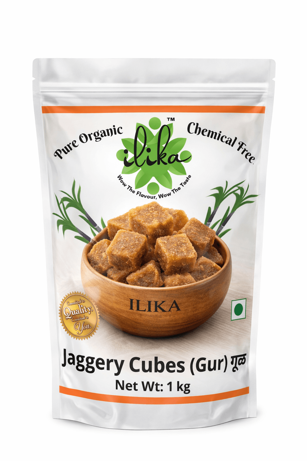 Organic Jaggery Cubes 500g & 1Kg – Pure Natural Sugarcane Gur | ILIKA